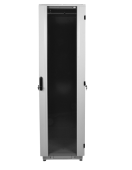 Шкаф телекоммуникационный напольный 33U (600 × 800) дверь стекло, цвет чёрный