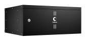 Cabeus WSC-05D-4U55/45m-BK Шкаф телекоммуникационный настенный 19" 4U, серия LIGHT разборный, дверь металл, цвет черный