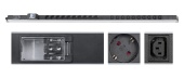 Cabeus PDU-16-10S-10C13-B-T Блок розеток для 19" шкафов, вертикальный, 10 розеток Schuko, 10 розеток IEC 320 C13, 16А, автомат защиты, алюминиевый корпус, клеммная колодка