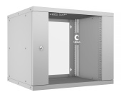 Cabeus WSC-05D-9U55/45 Шкаф телекоммуникационный настенный 19" 9U, серия LIGHT разборный, дверь стекло, цвет серый