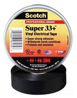 Scotch SUPER 33+ Лента электроизоляциооная, черная 19мм х 20м х 0,18мм