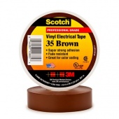 Scotch 35, коричневая, изоляционная лента 19мм х 20м х 0,18мм