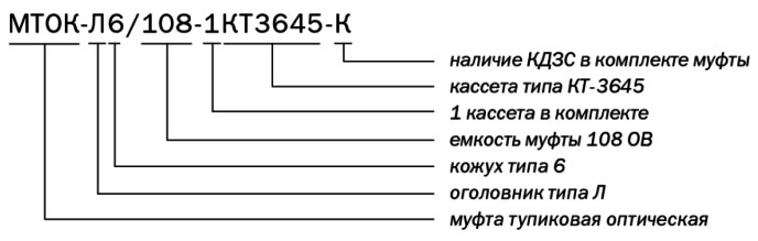 Маркировка МТОК-Л6-108-1КТ3645-К